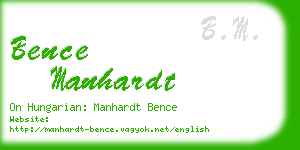 bence manhardt business card